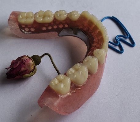 طقم أسنان أكريليكي دائم لتجميل الأسنان